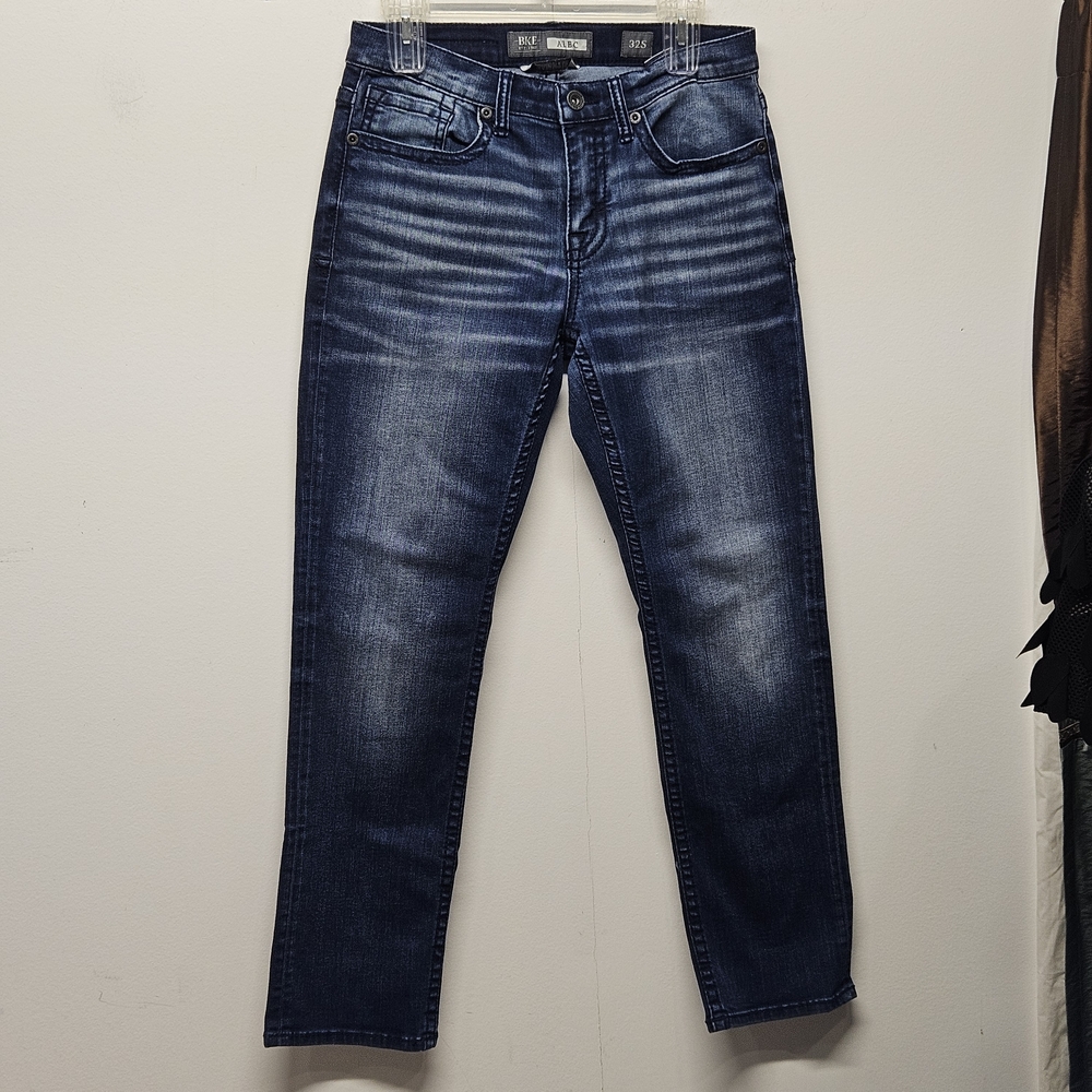 BKE Alec Straight Leg Jeans Mens Size 32S Medium Wash Country Ranch